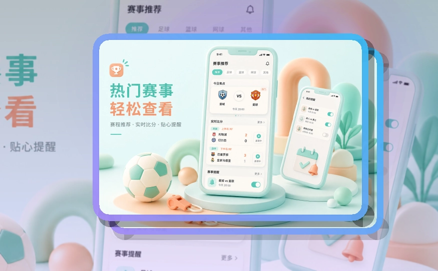 多端衔接 · 比赛信息入口 · 常用入口不再分散界面展示
